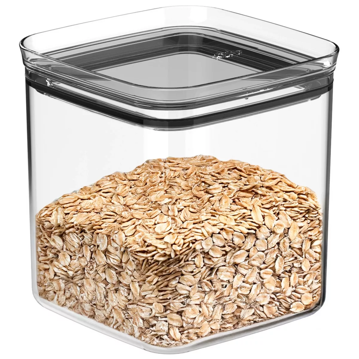 OU Airtight Food Storage Container 9.7 Cup BPA Free Clear Plastic Container w/ Leak Proof Lid Stackable Pantry Organizer