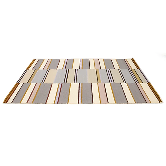 Magic Rugs 5'0 X 8'0 Stripes Hand-Tufted Multicolored Modern Wool Rug