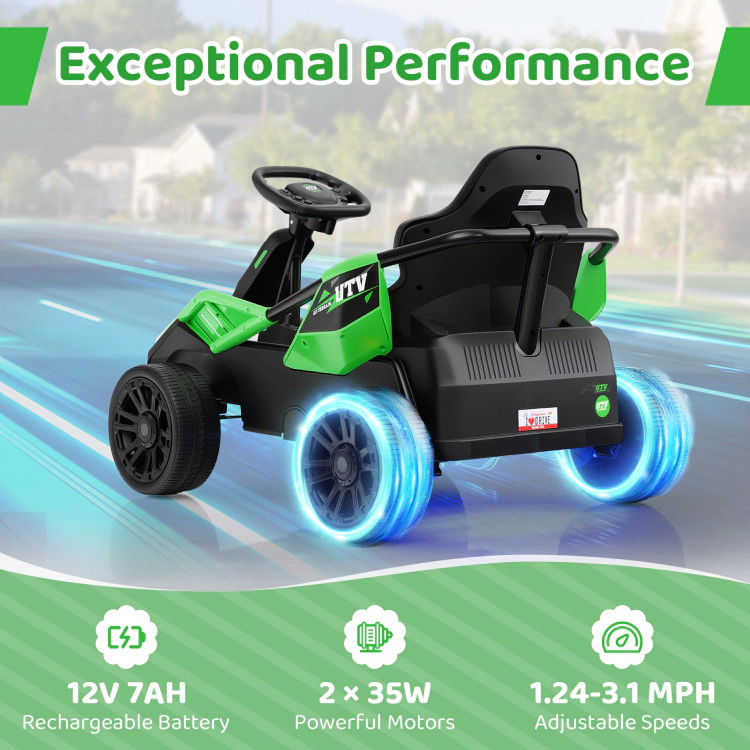 Hivvago 12V Ride On Car Electric Utv With Remote And Music For Big Kids