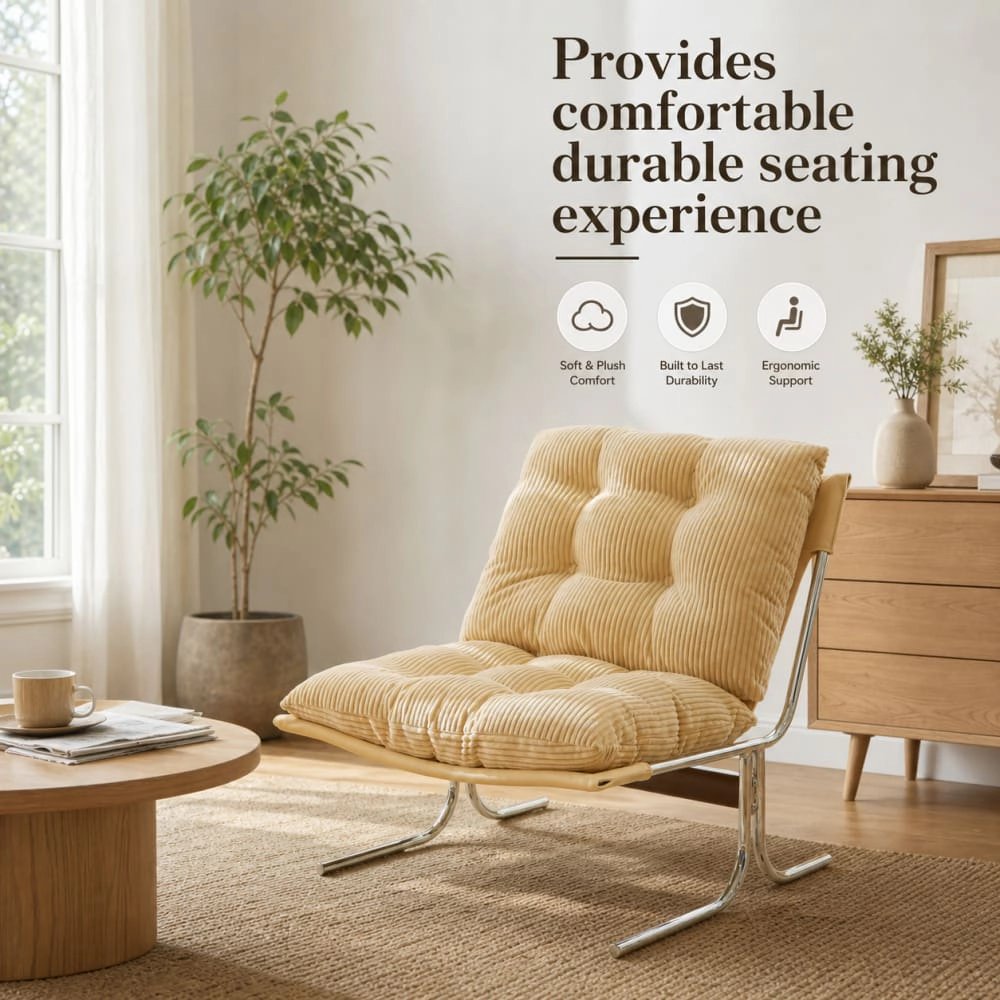 GOODSILO Comfortable Faux Leather Accent Chair