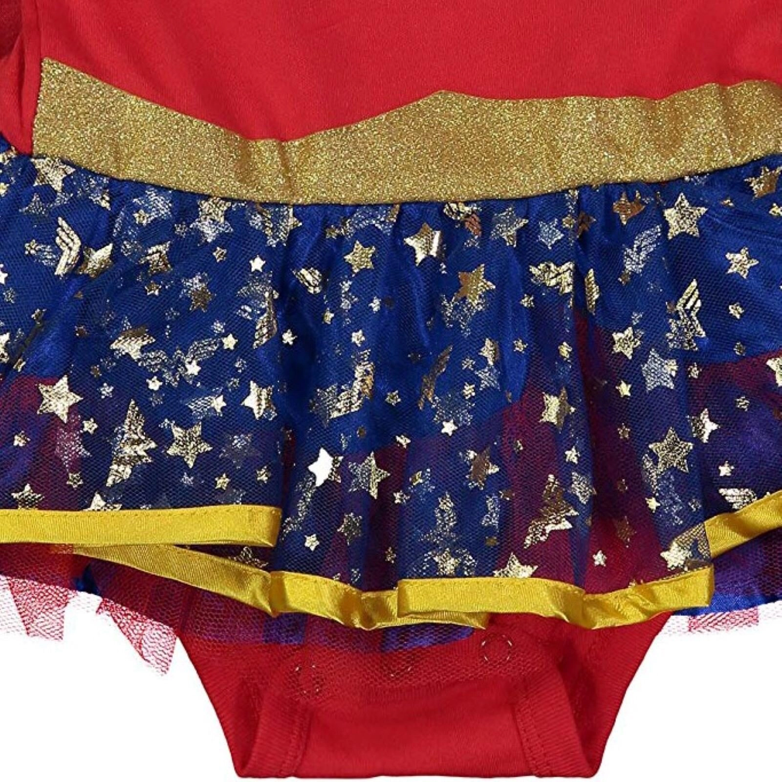 WARNER BROS Justice League Wonder Woman Baby Girls' Cosplay Tutu Bodysuit and Cape Set