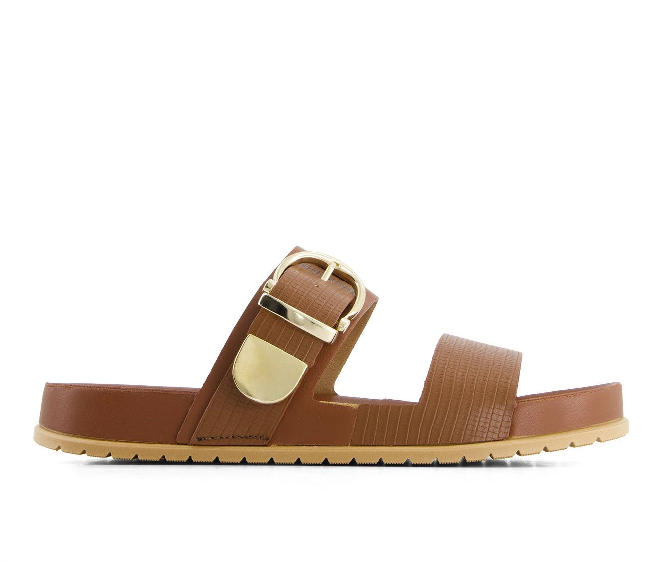Andrea Womens Double Strap Footbed Sandals