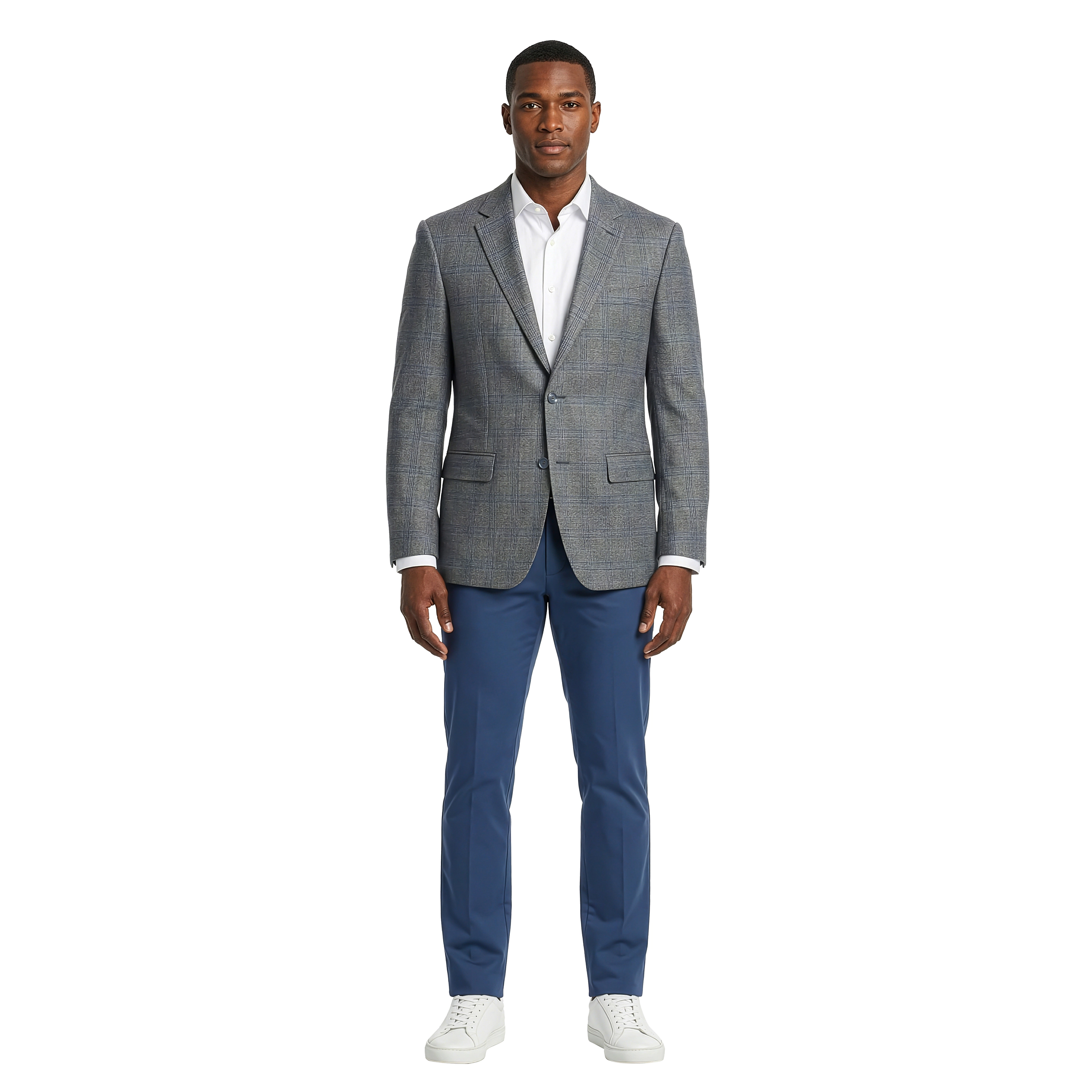 ZeGarie Mens Regular Fit Plaid Sport Coat
