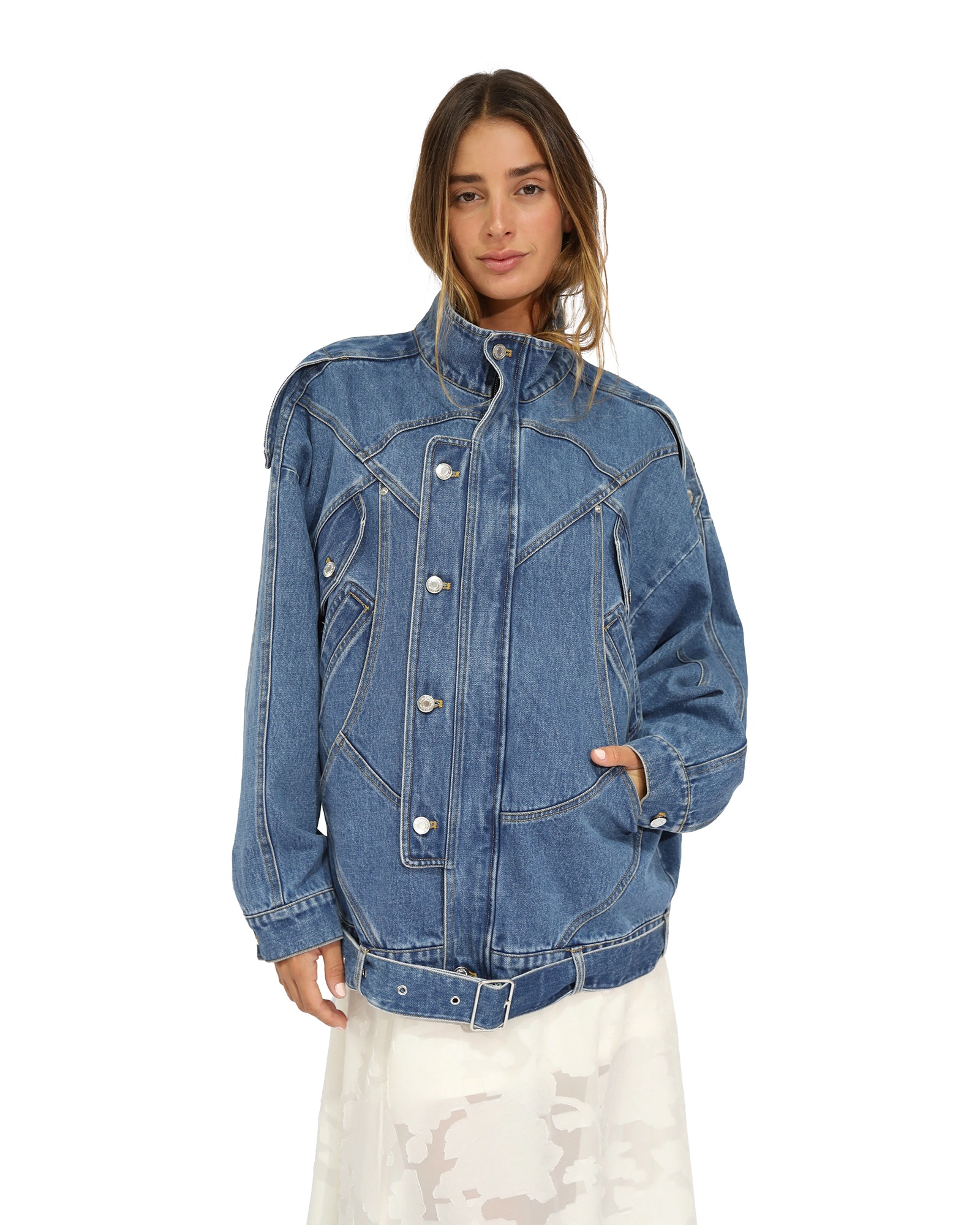 Belle & Bloom Downtown Denim Oversized Jacket