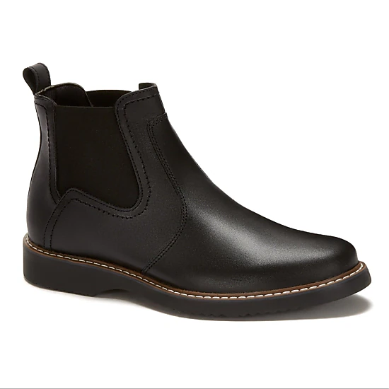 Ferrato Mens Leather Slip-On Boots - Durable Rubber Sole