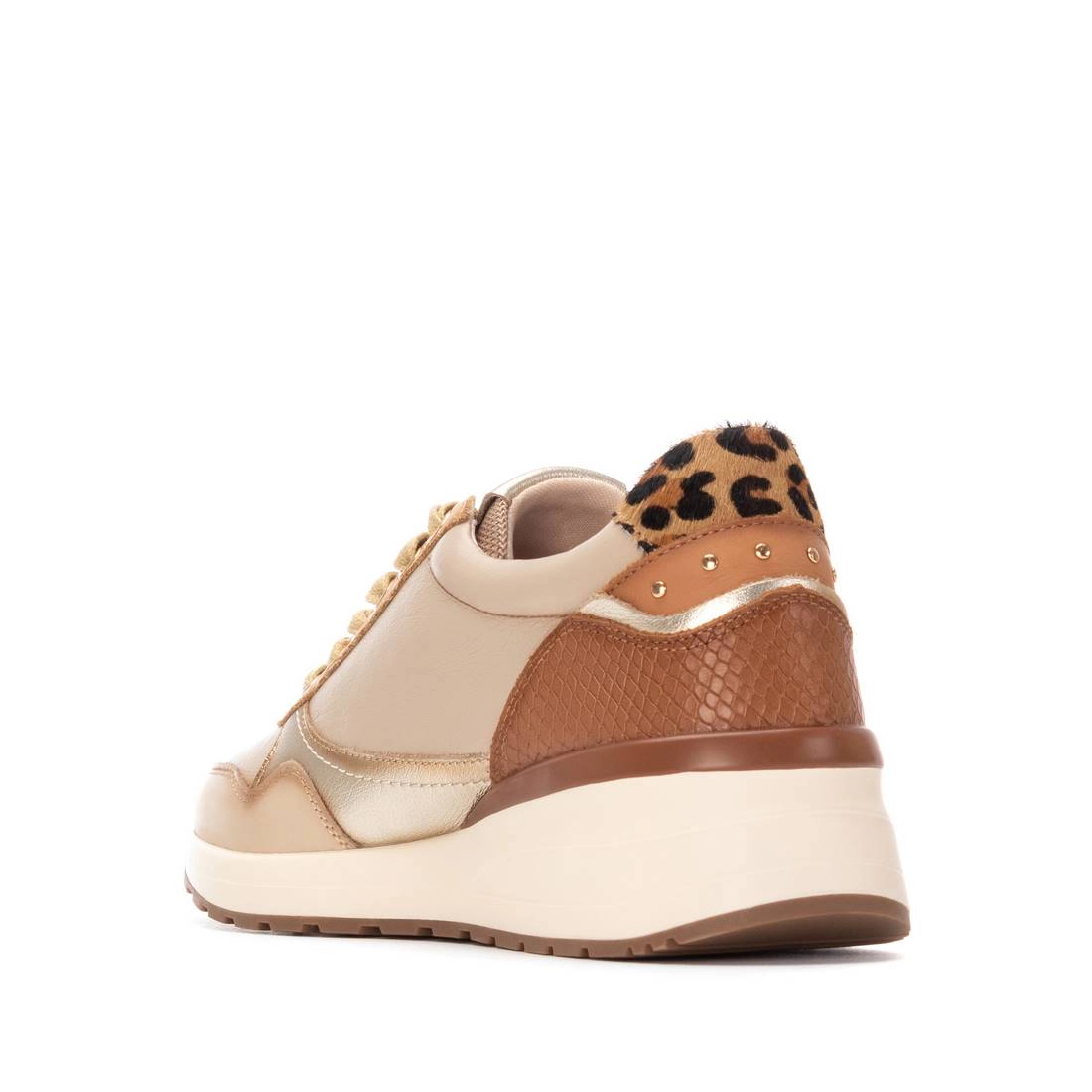 Women's Leather Wedge Lace-Up Sneakers Carmela Collection By XTI