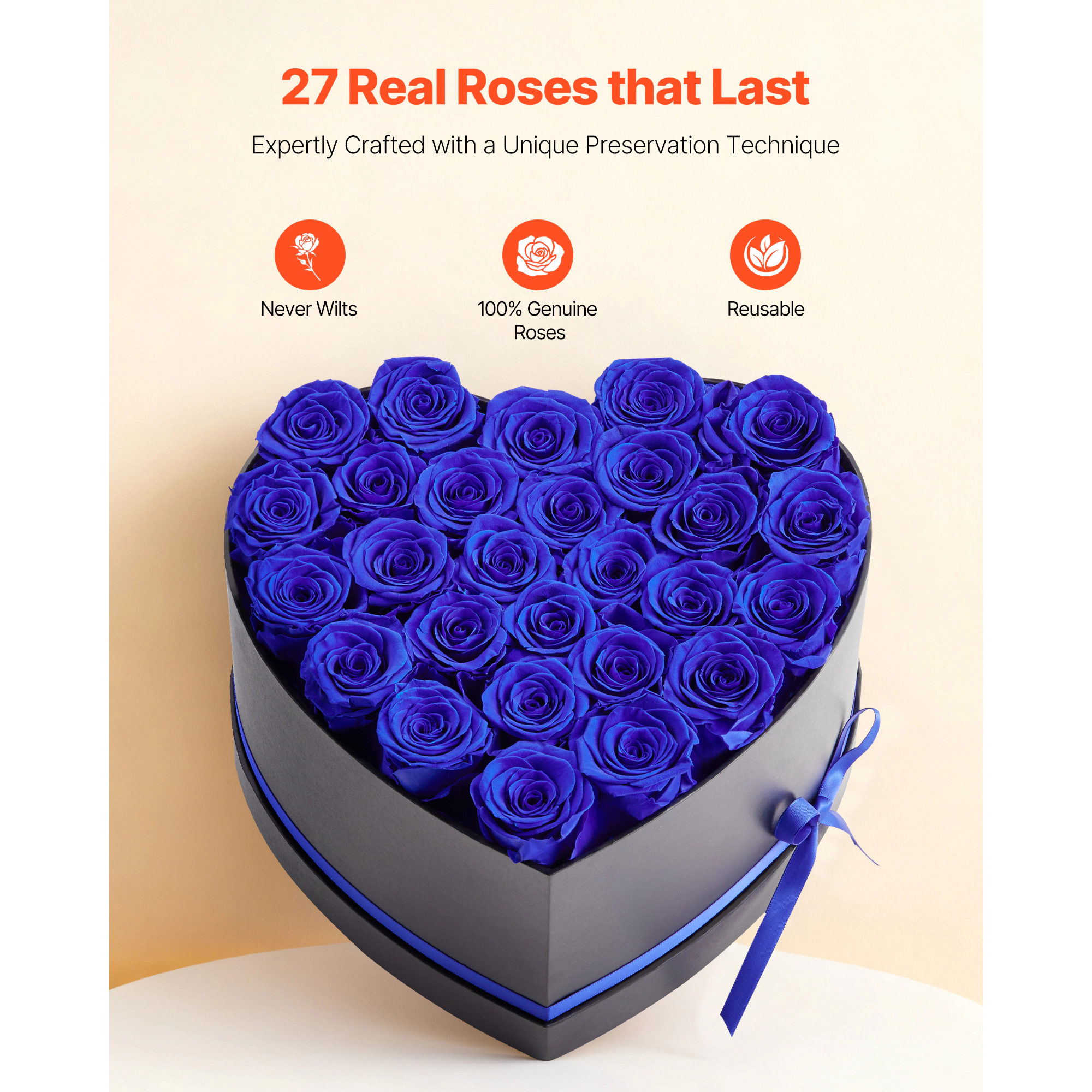 HONGGE Forever Flowers, Preserved Roses a Box