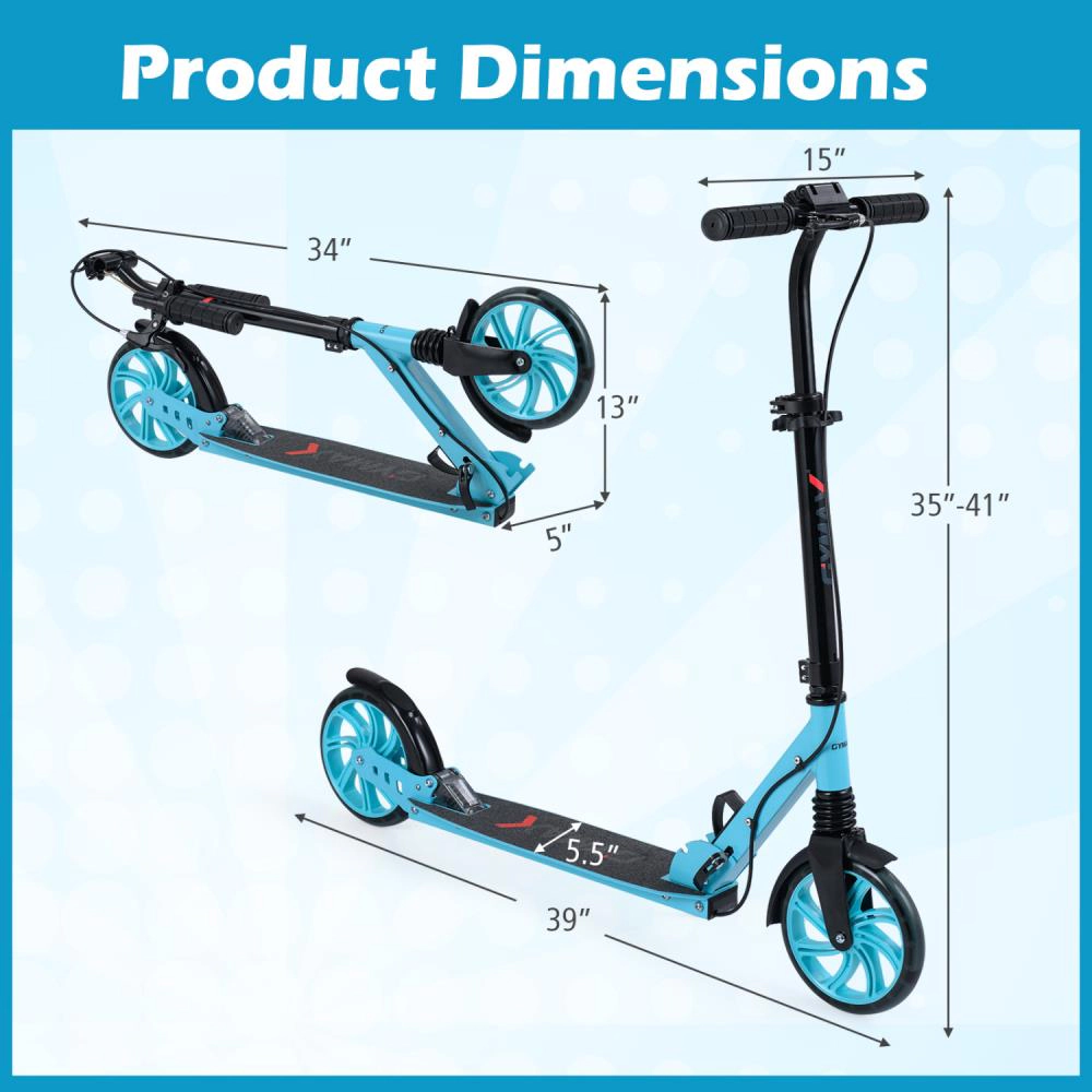 Hivvago Kick Scooter for Kids Foldable with Large Light-up Wheels