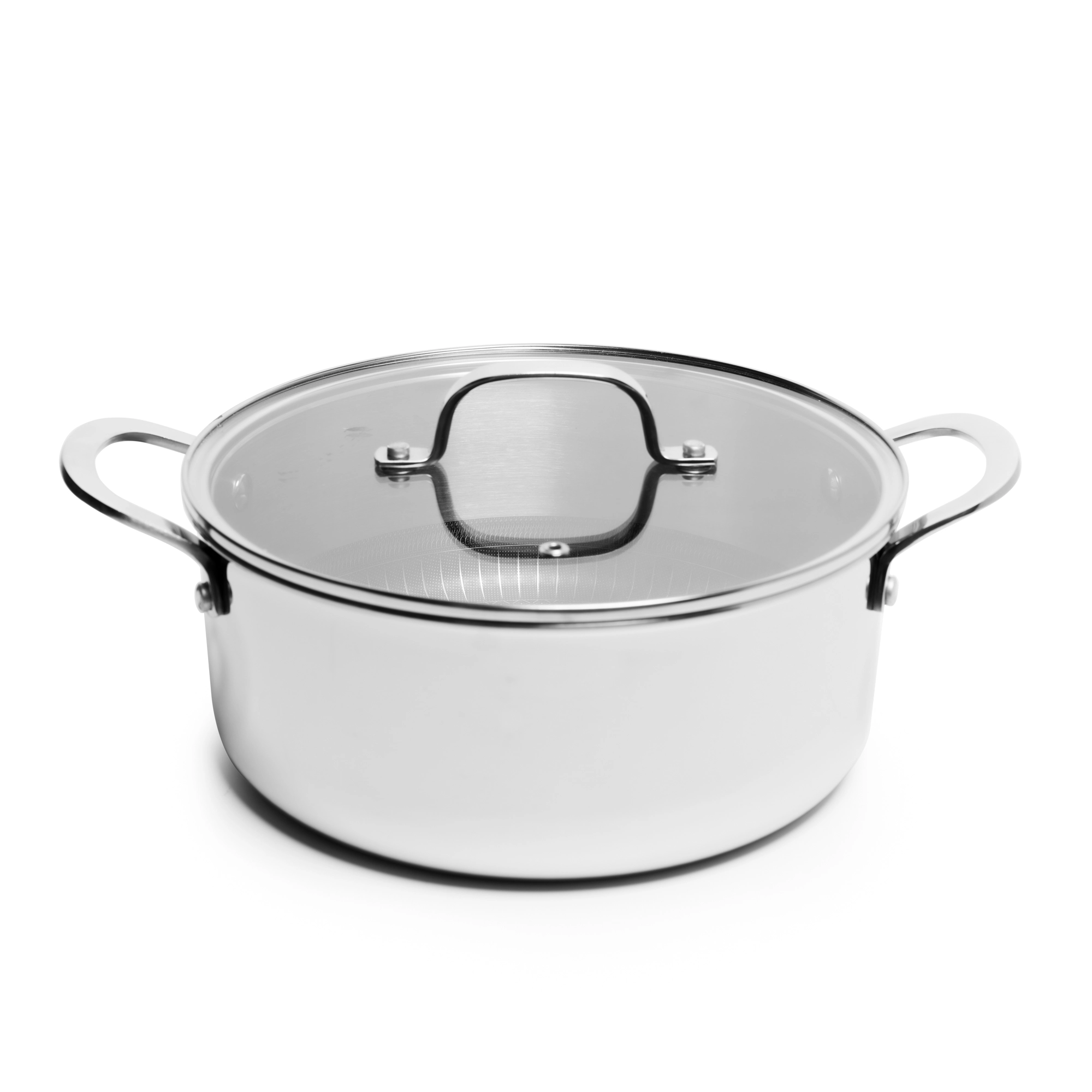 Lexi Home 4.8-Quart Tri-Ply Stainless Steel Dutch Oven Pot, Induction & Oven Safe
