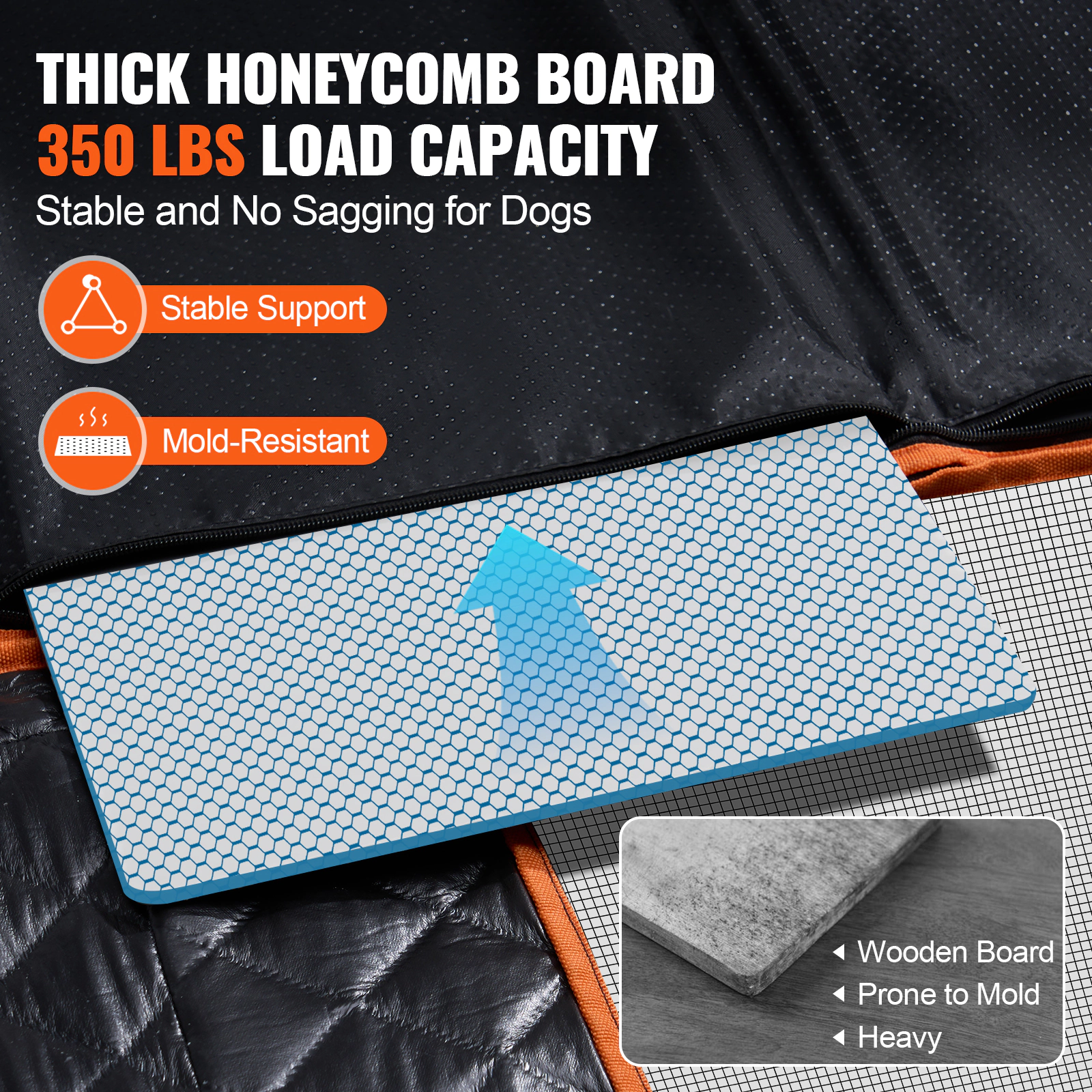 HONGGE Back Seat Extender, Dog Car Cover, Hammock for Bed
