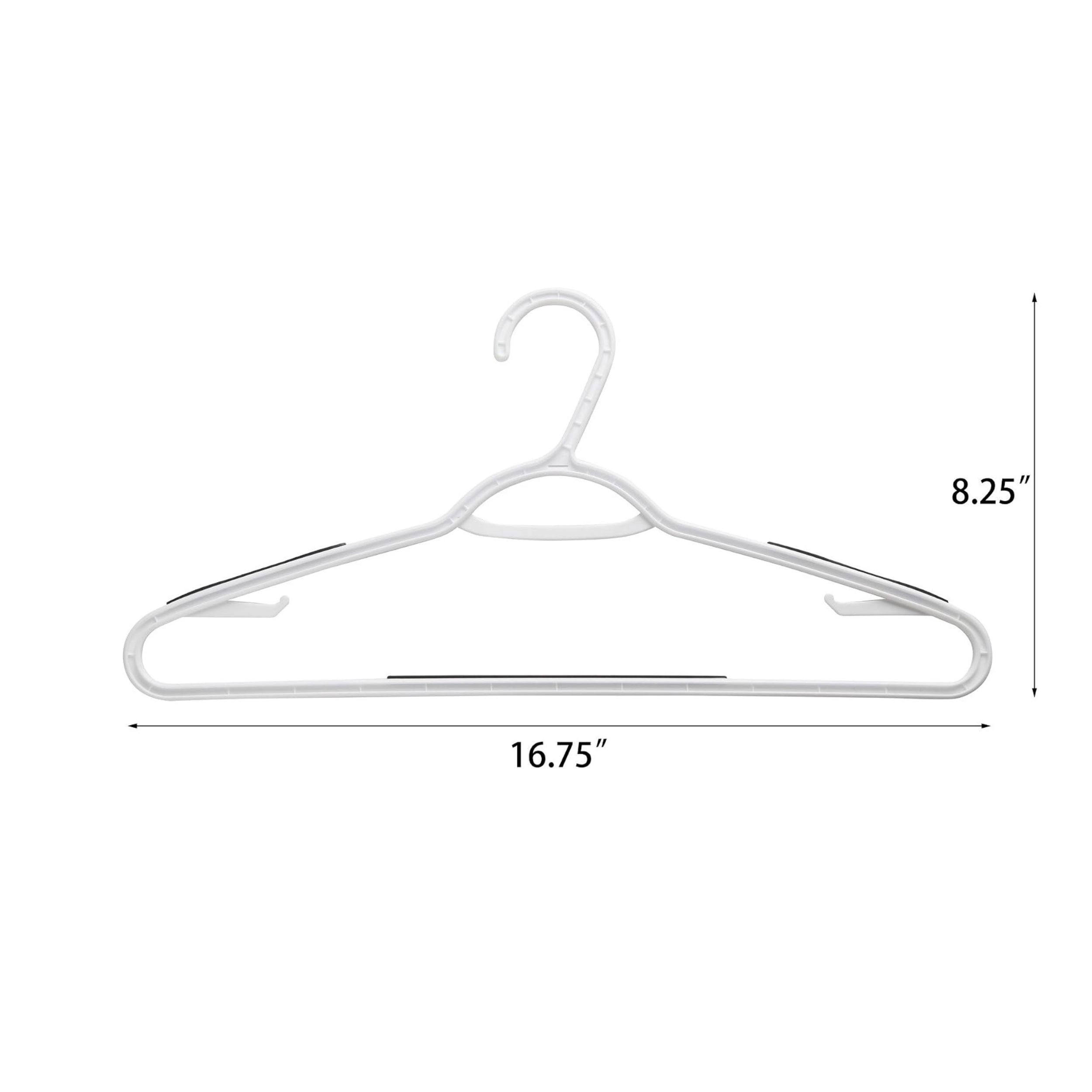 Stock Preferred Pack of 50 Plastic Clothes Hangers with Non Slip Pads Space Saving Design