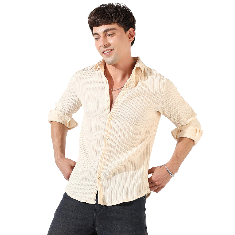 Men's Textured Casual Shirt