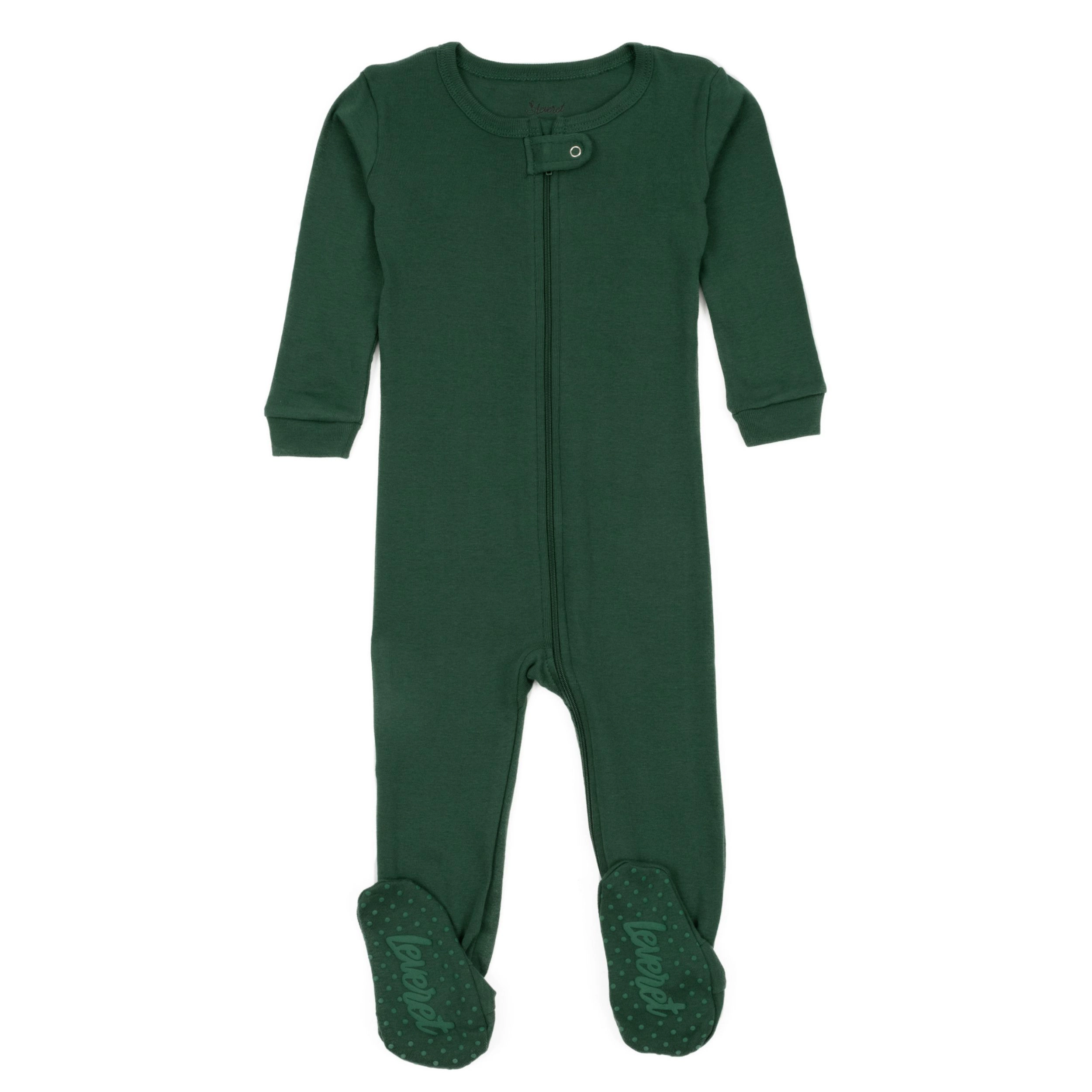 Leveret Baby/Toddler Boho Solid Cotton Footed Pajamas