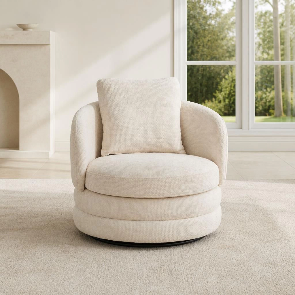 GOODSILO Low Profile Upholstered Armless Accent Chair