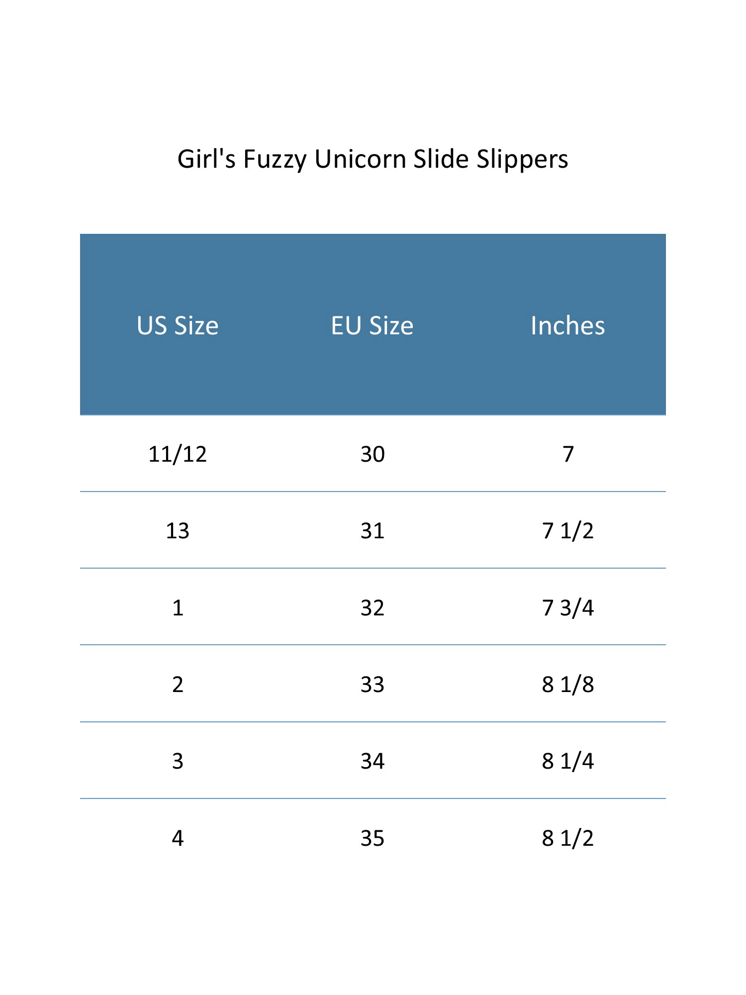 CTM Girl's Fuzzy Unicorn Slide Slippers