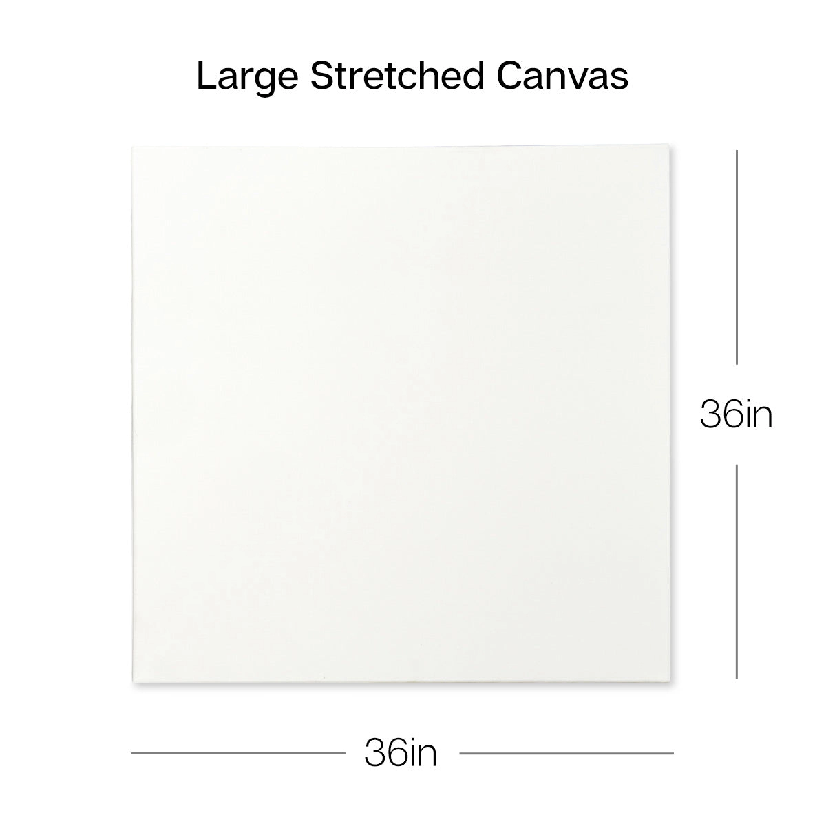 KINGART Stretched White Square Canvas 36" x 36" - 100% Cotton Primed (2 Pack)