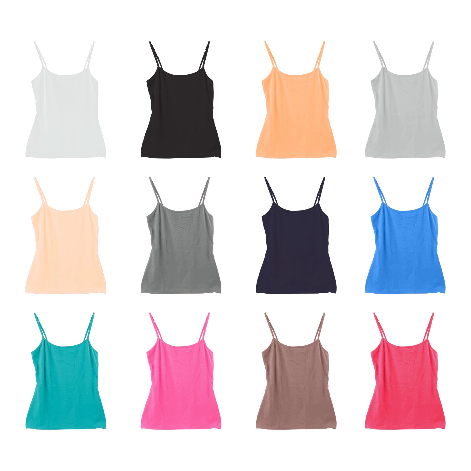 GBruno Cotton Blend Camisole Tank Tops 12-Pack