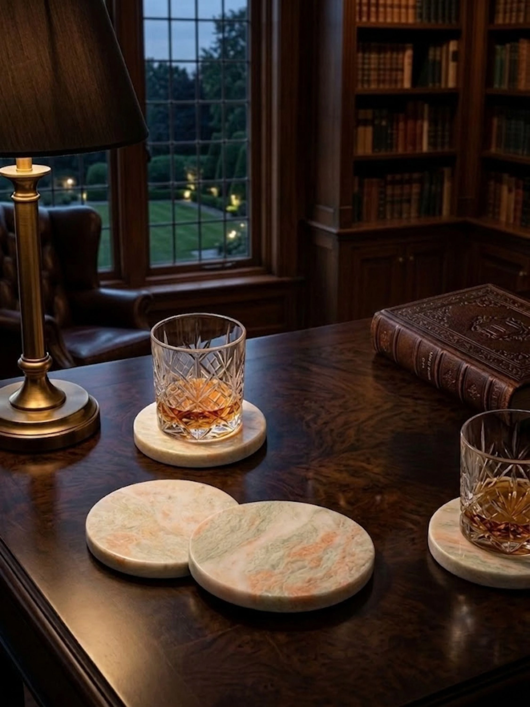 GAURI KOHLI Moonlight Onyx Coasters