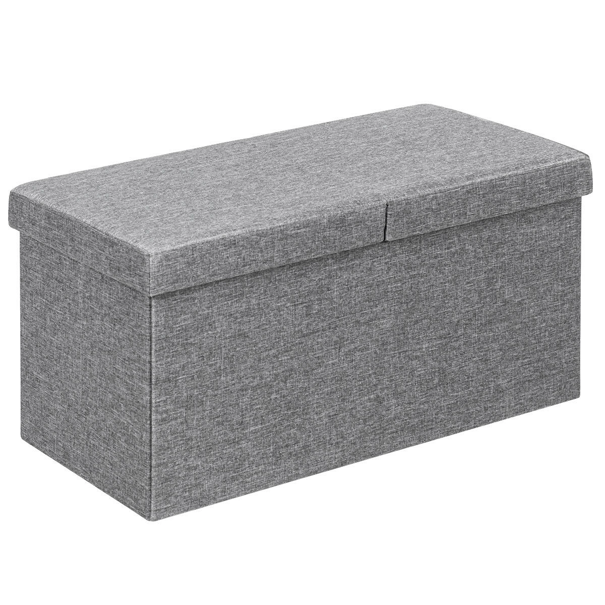 SlickBlue Upholstered Storage Ottoman Bench with Hidden Storage