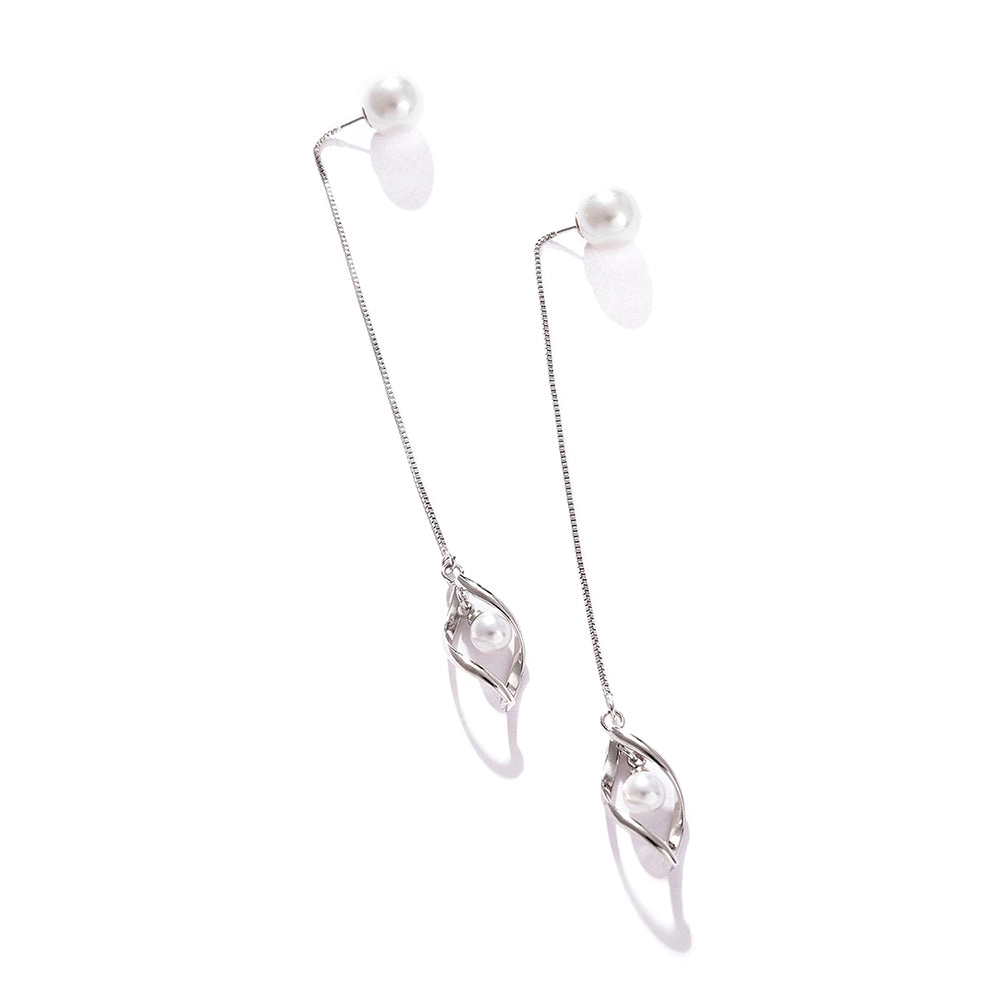 SOHI Women's Sleek Drop Earrings