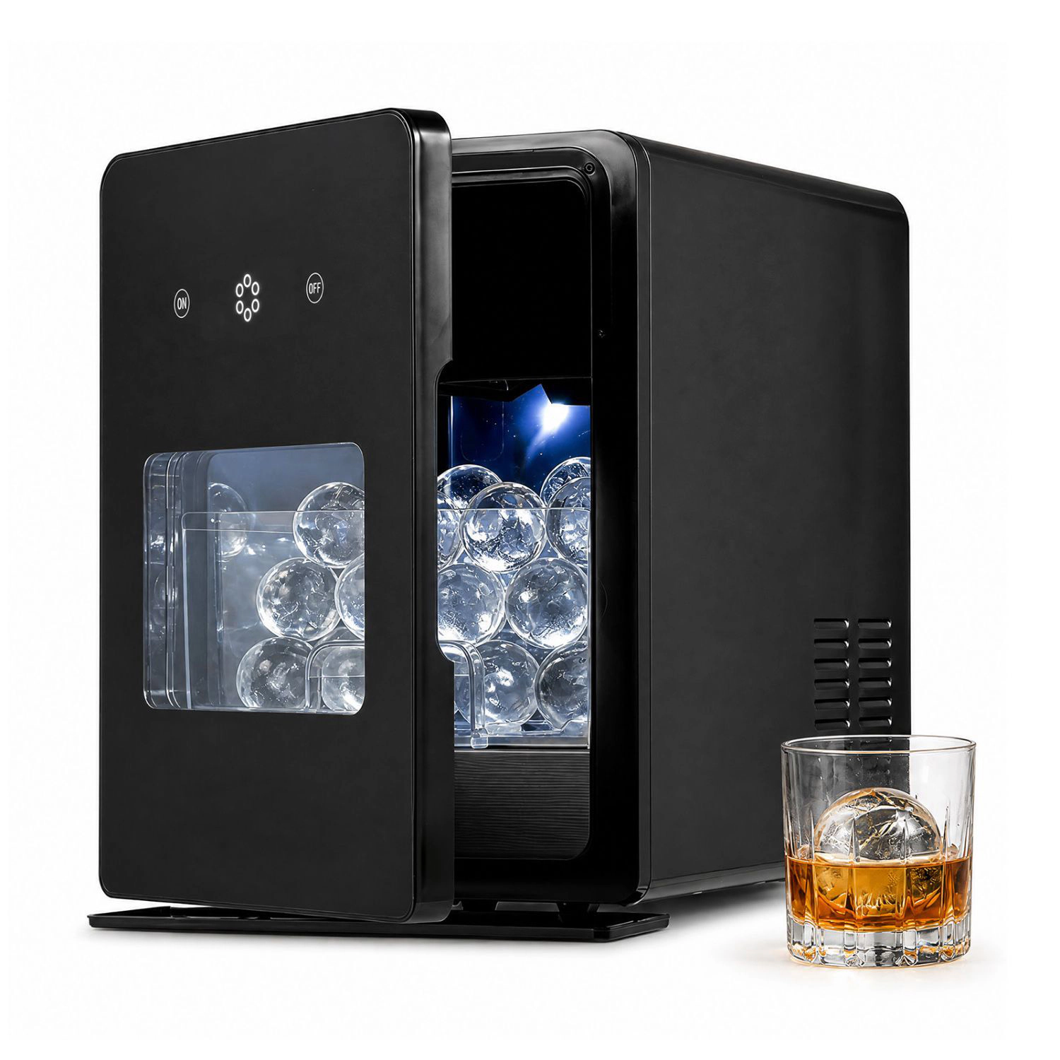 SlickBlue 2 Inch Countertop Ice Ball Maker with 4 Ice Balls