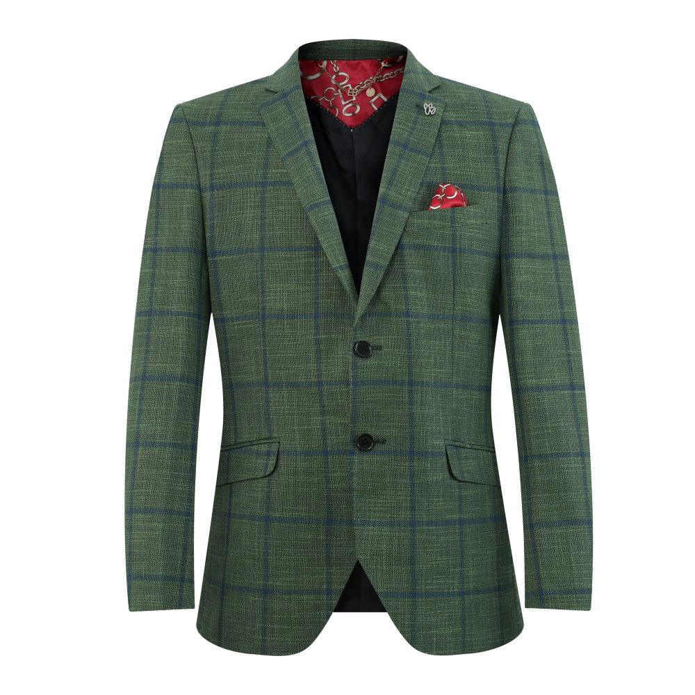 Elie Balleh Boys Slim Fit Elie Balleh Boys' Plaid Jacket