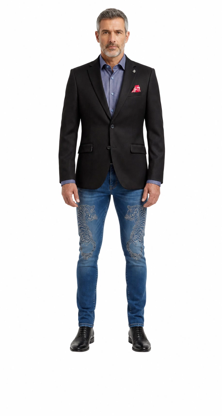 Elie Balleh Men's Slim Fit Solid Blazer Sports Coat Jacket