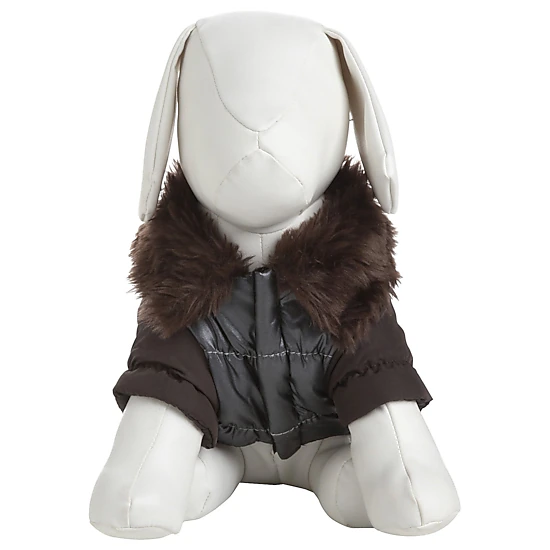 Pet Life ® Ultra Fur 'Track-Collared' Metallic Pet Jacket