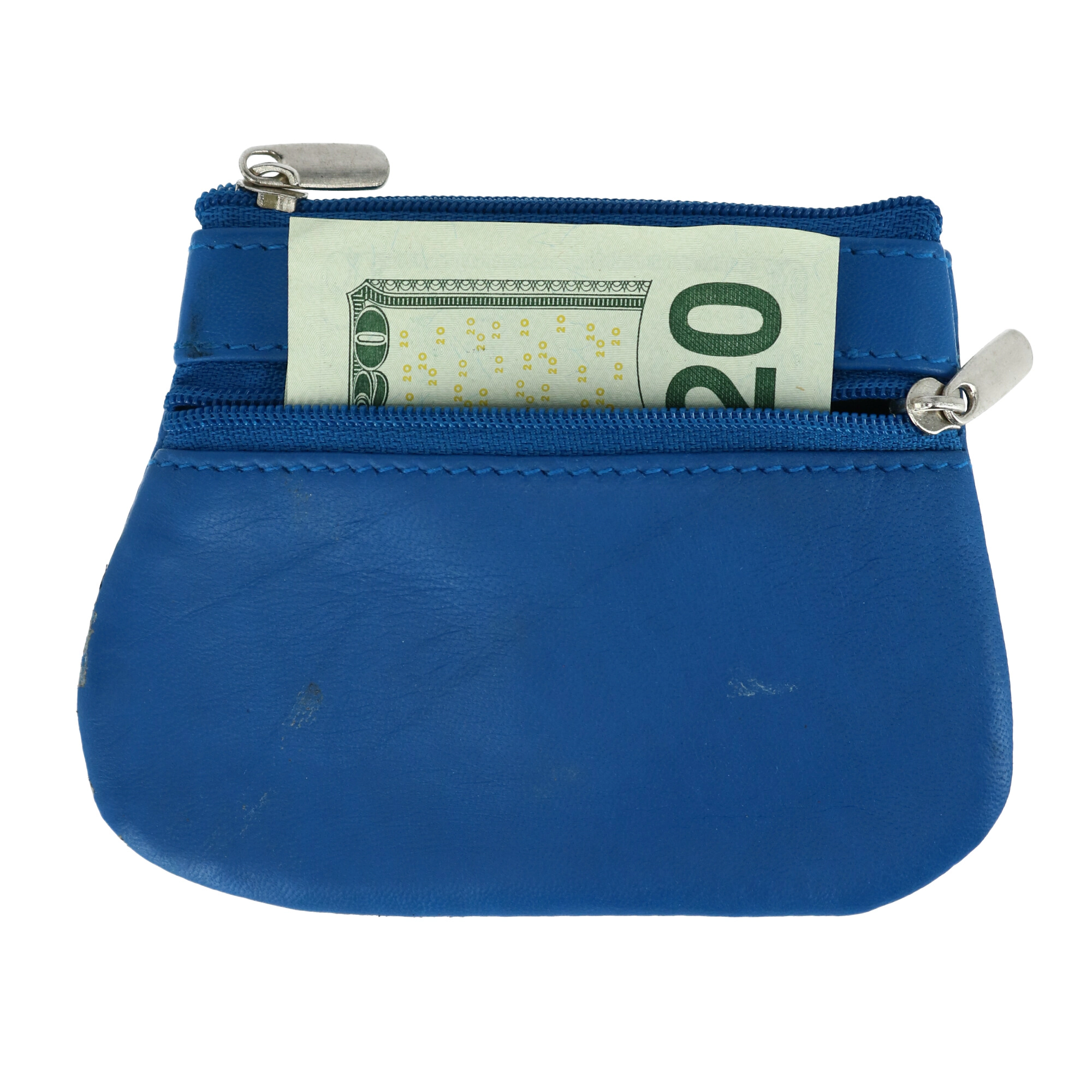 CTM Leather Zipper Coin Pouch Wallet