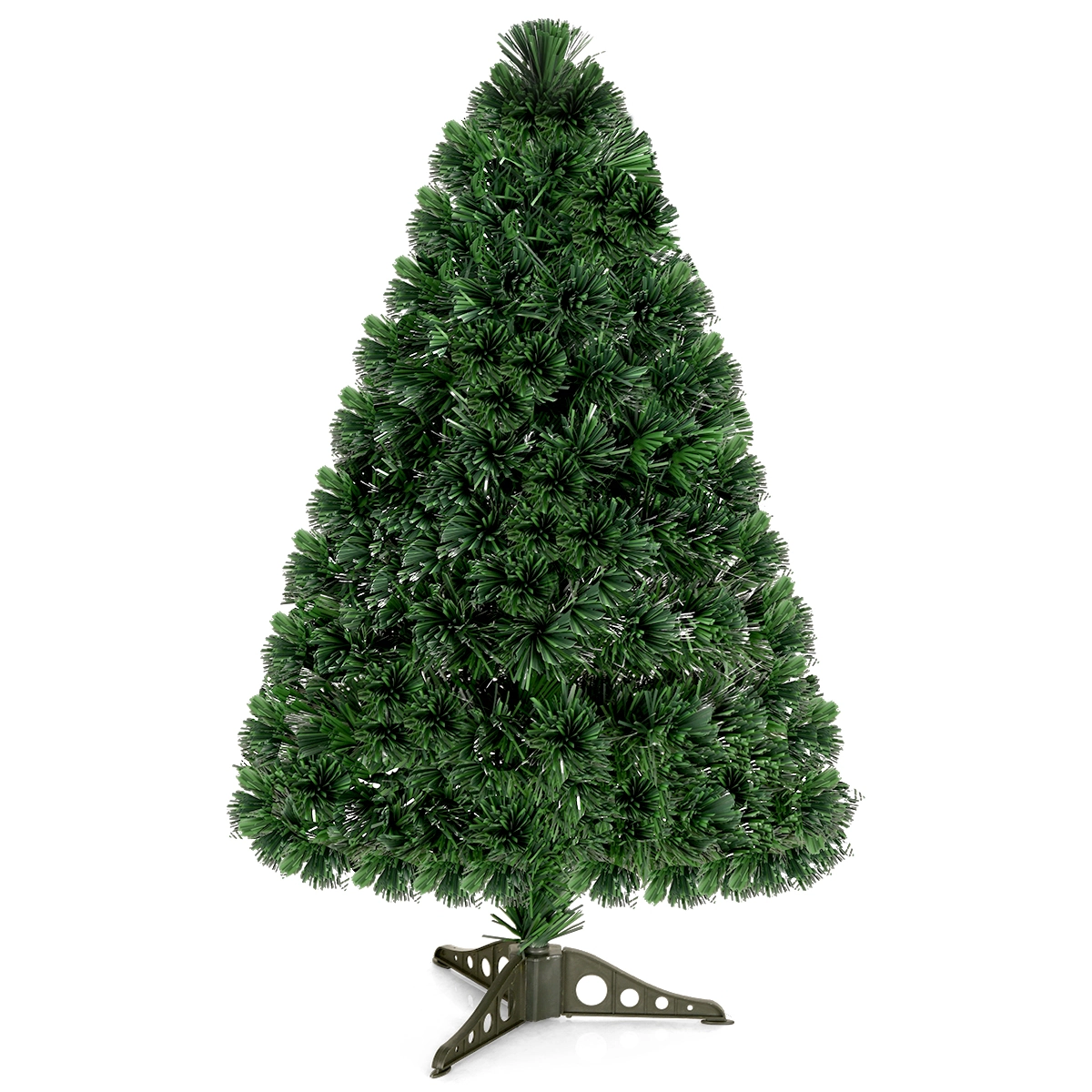 SUGIFT 3-ft Green Fiber Optic Artificial Christmas Tree with 7 Color Changing LED Lights and 85 PVC Tips