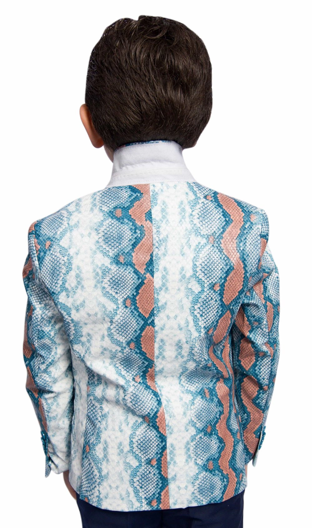 Elie Balleh Boys Slim Fit Snakeskin Blazer