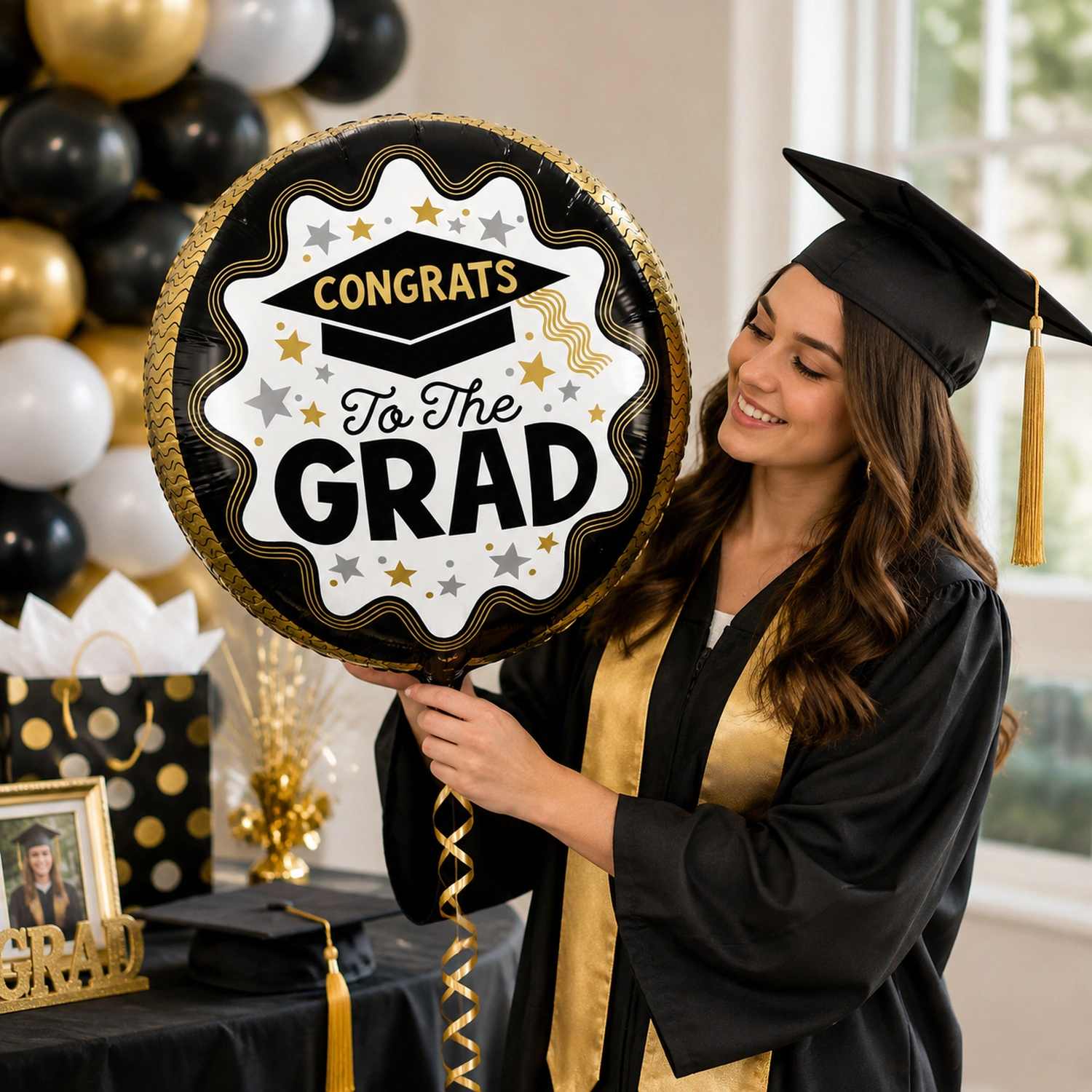 LoonBalloon Graduation Wave of Success 16 in Foil Balloons, 5 Count