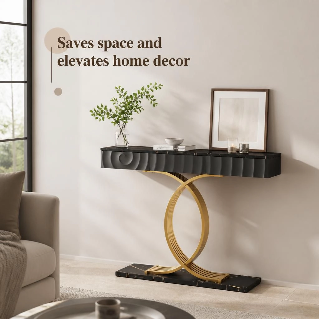 GOODSILO Narrow 47 Inch Long Entryway Console Table