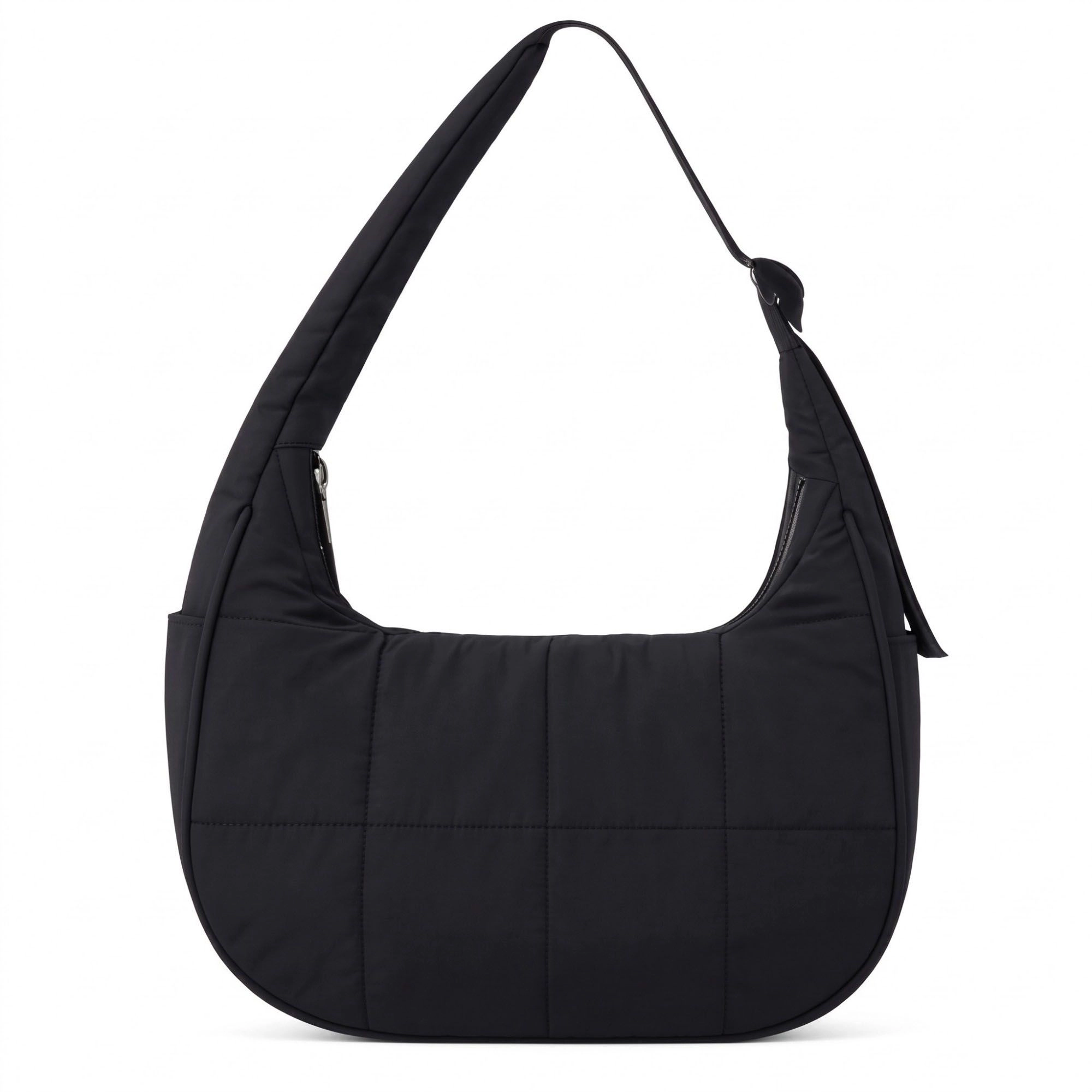 Alilang Women's Quilted Hobo Shoulder Bag with Adjustable Strap and Side Pockets 10x4x6.5in