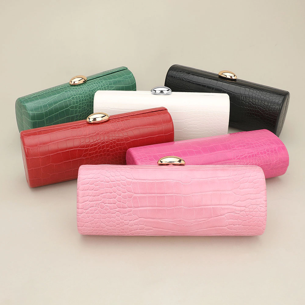 FASHNZFAB Faux Leather Textured Pattern Clutch Evening Bag
