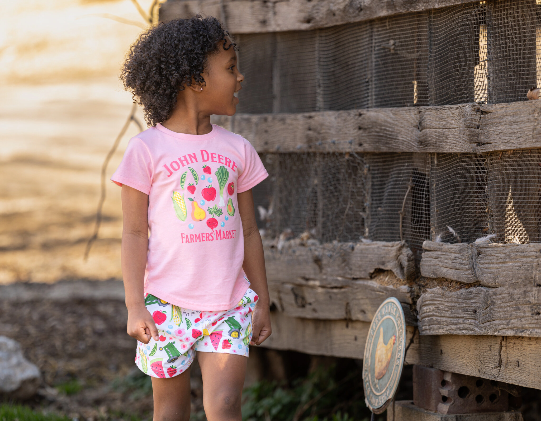 John Deere Girls' 2-Piece T-Shirt and Bottoms Set