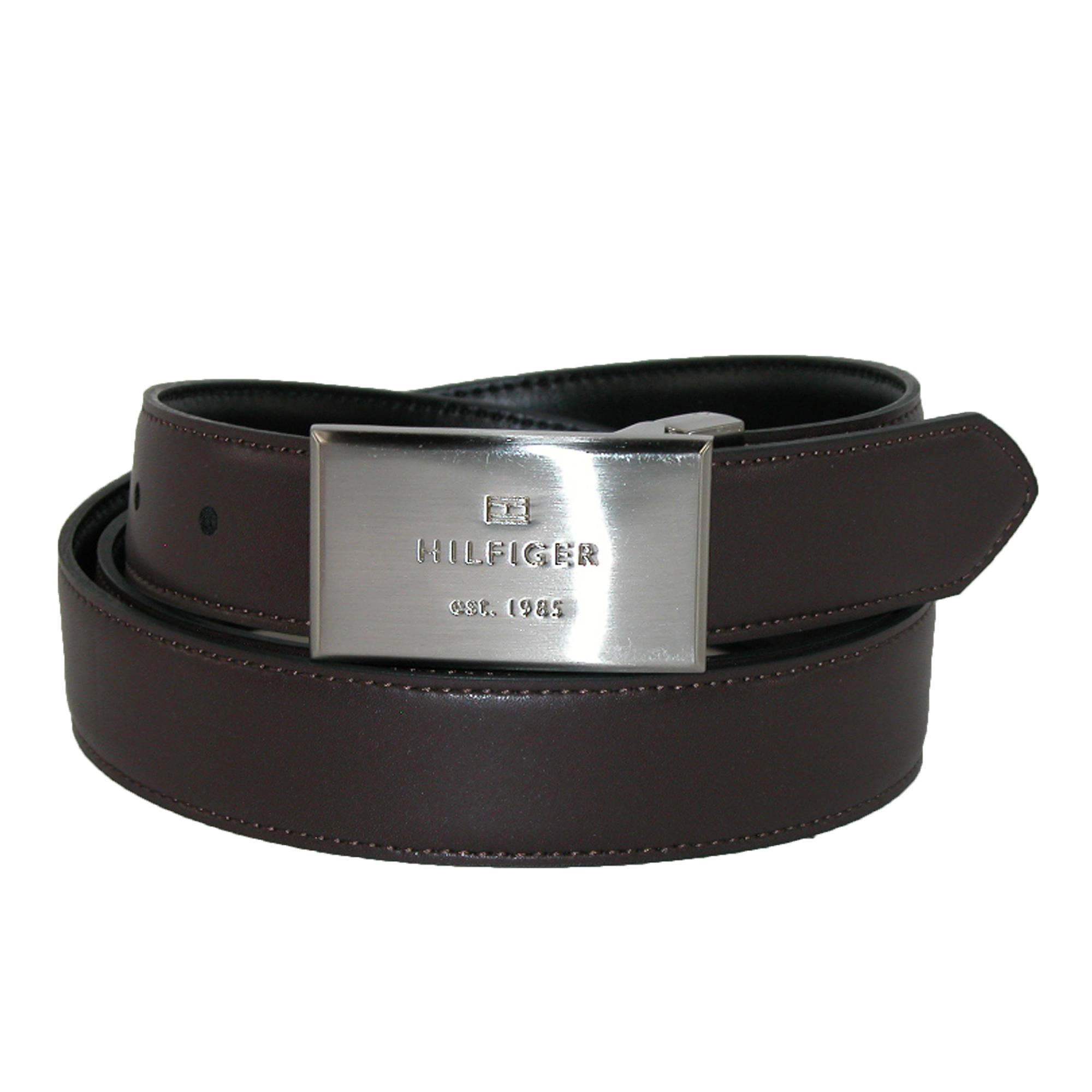Tommy Hilfiger Men's Reversible 1-inch Leather Belt and Buckles Gift Set