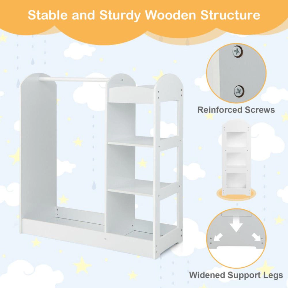 Hivvago Kids Dress Up Storage with Mirror
