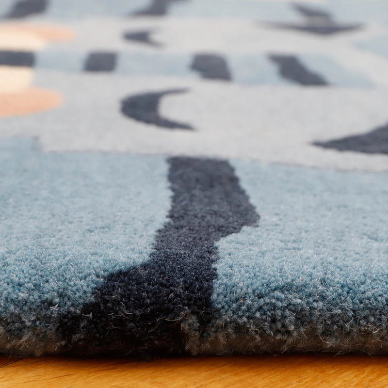 Nattiot Hand Tufted Wool Kids' Rug - Blue Tigger
