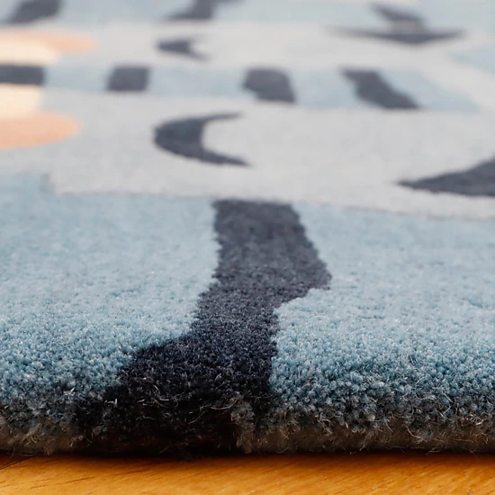 Nattiot Hand Tufted Wool Kids' Rug - Blue Tigger