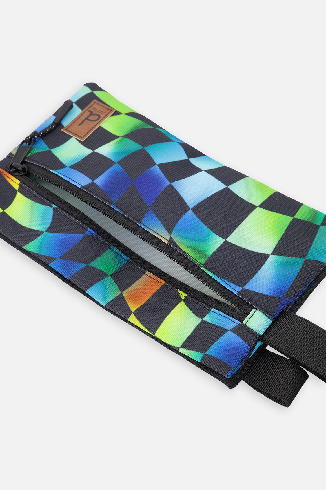 Deux par Deux Boys Checkered Print Double-Compartment Pencil Case