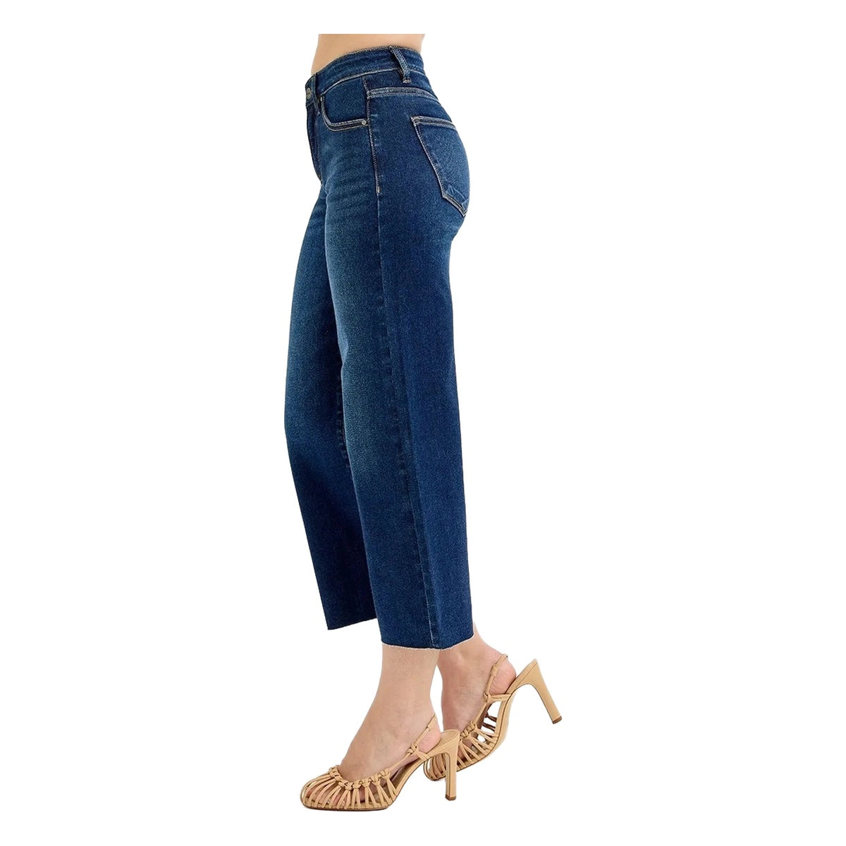 Judy Blue RISEN Full Tummy Control High Rise Crop Wide Jeans Plus