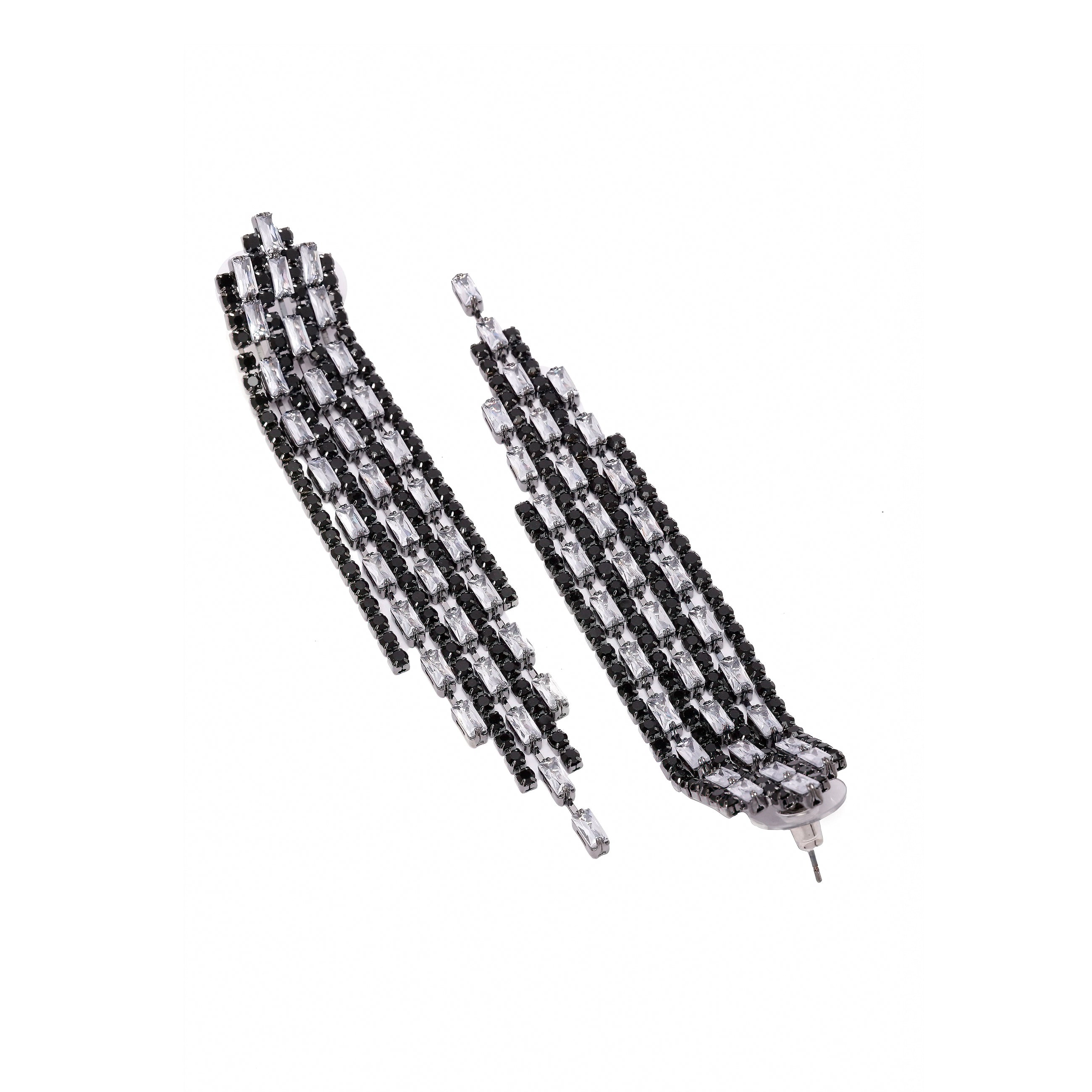 AGP PARIS Womens Diva Fringed Drop Earrings