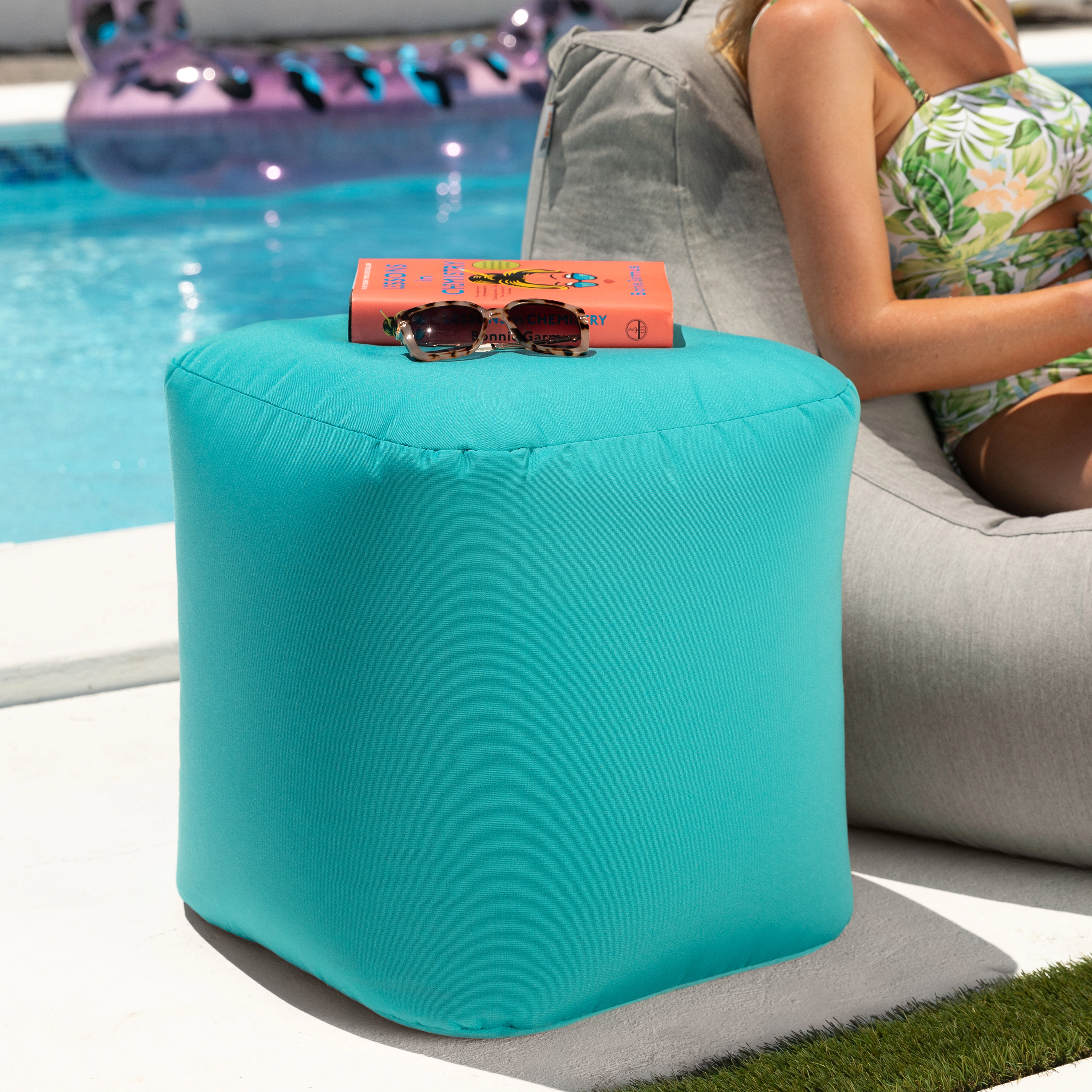 Jaxx Luckie Outdoor Patio Bean Bag Ottoman