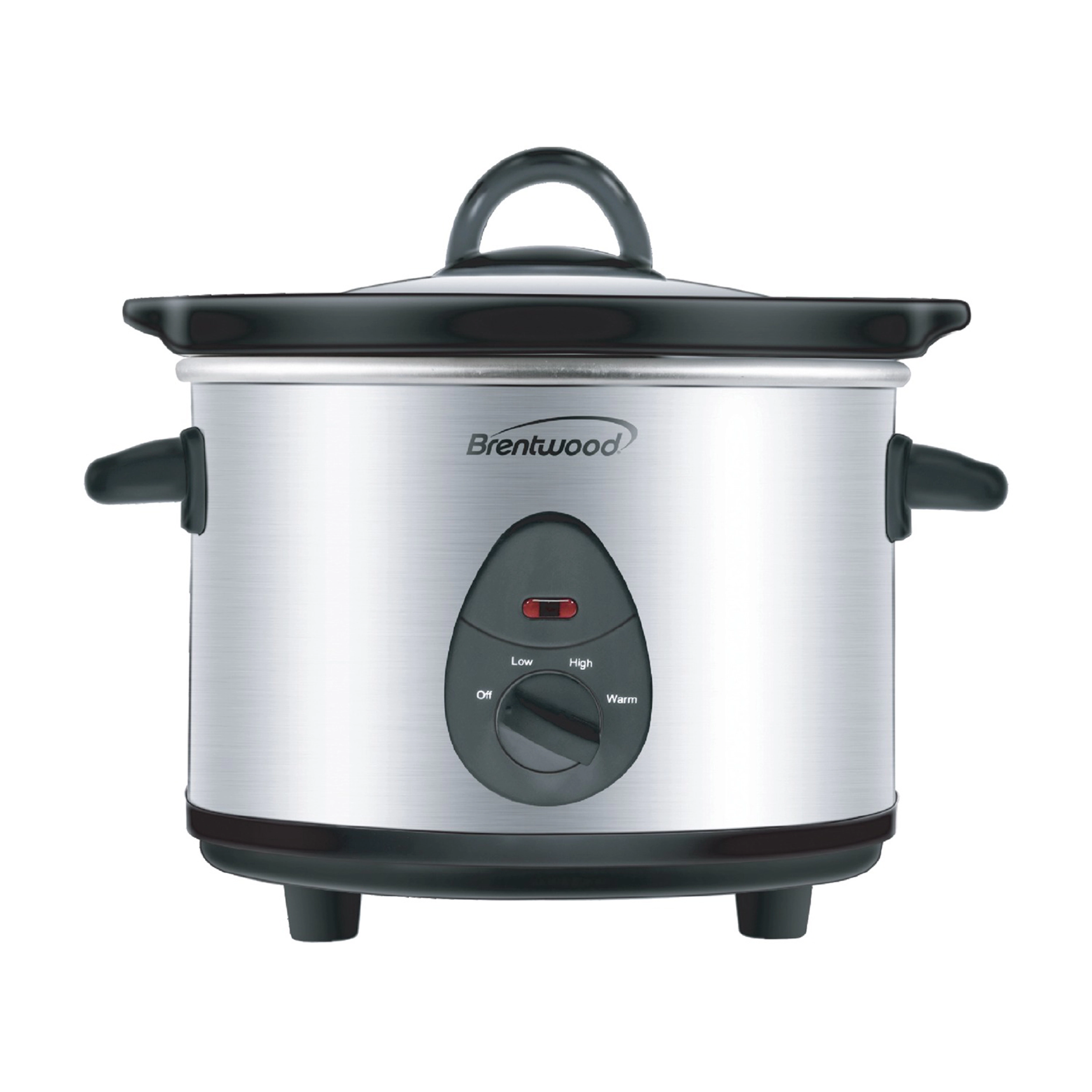 Brentwood 1.5 Quart Slow Cooker in Stainless Steel with 3 Settings