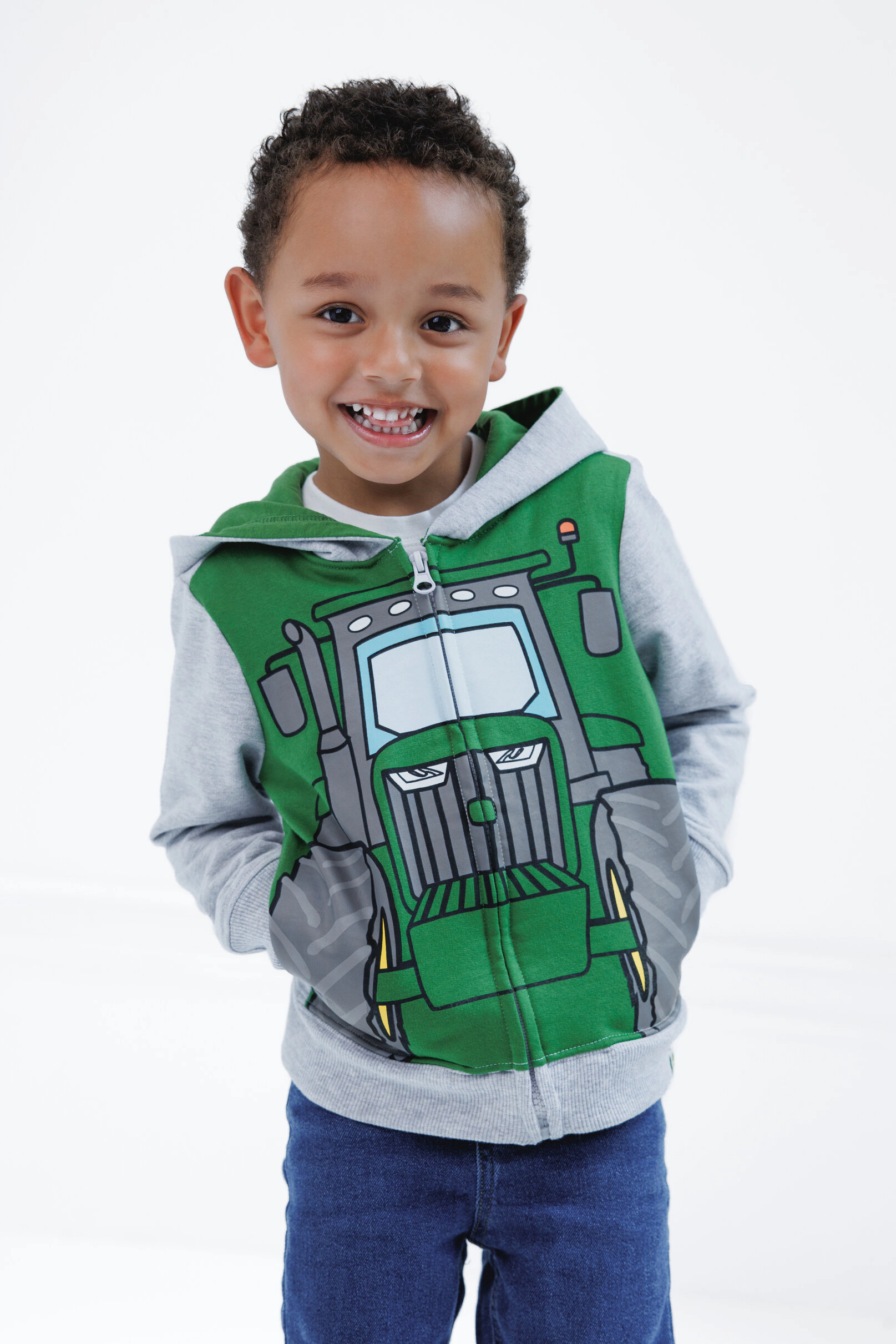 John Deere Boys' Fleece Zip-Up Hoodie