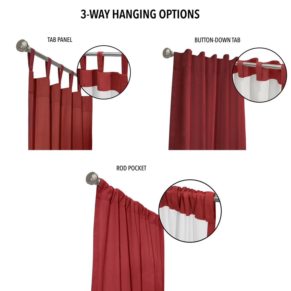 Thermalogic Weathermate Topsions Room Darkening Provides Daytime Nighttime Privacy Curtain Panel Pair 40" x 84" Burgundy