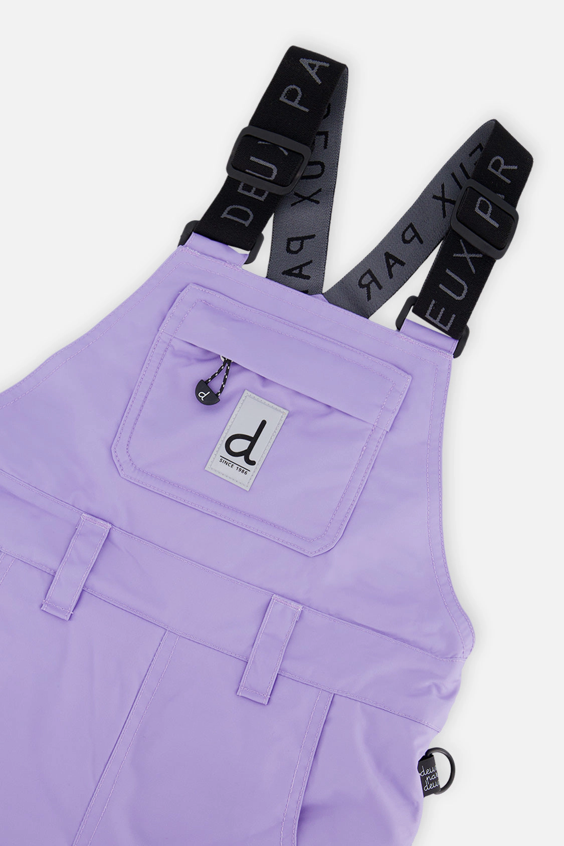 Deux par Girls Play Cordura-Reinforced Overall Snow Bib with Adjustable Suspenders