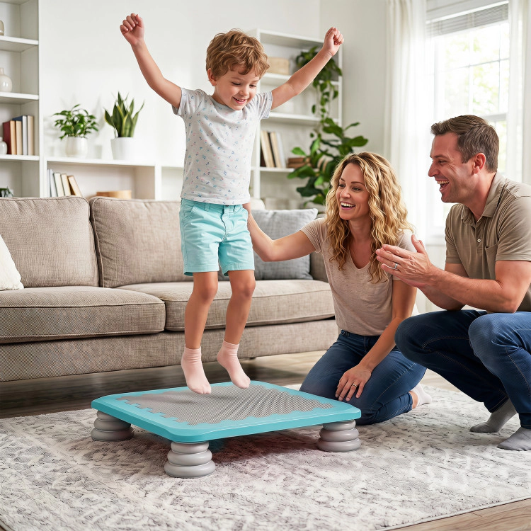 Hivvago 25.5 Inch Kids Mini Trampoline with 4 Removable and Non-Slip Foot Pads