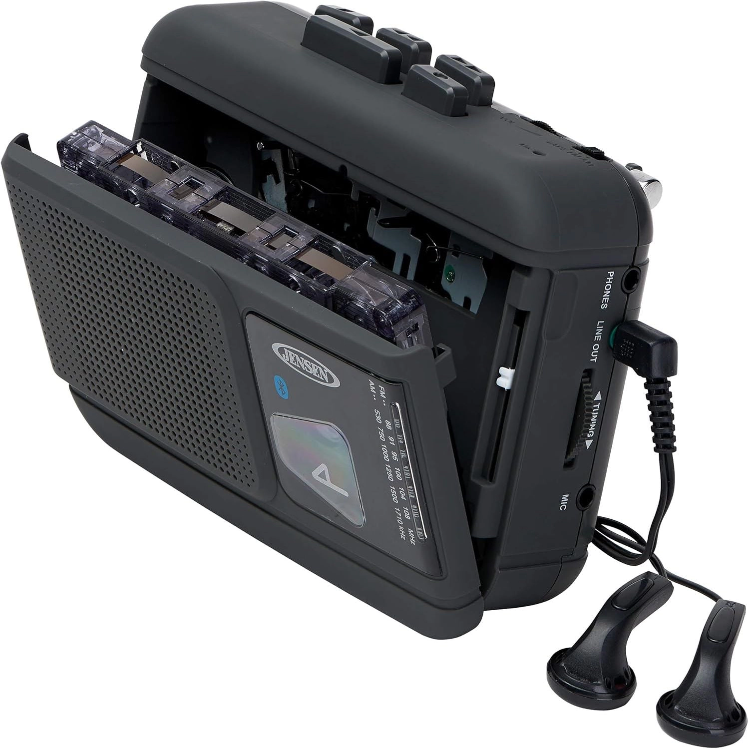 Jensen Portable Bluetooth Cassette Player & Recorder MCR-60